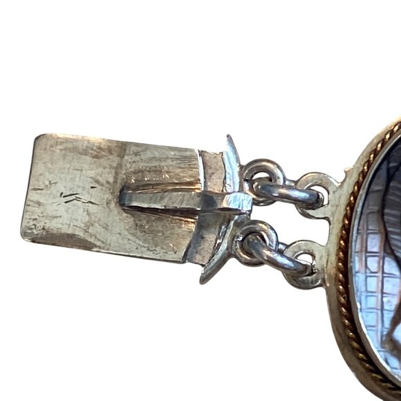 Victorian 800 Silver Necklace & Bracelet Set With Mother Of Pearl Cameos - Picture 3 of 16